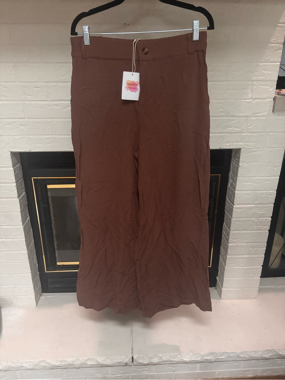 Amazon Women's Wide-Leg Pants in Brown